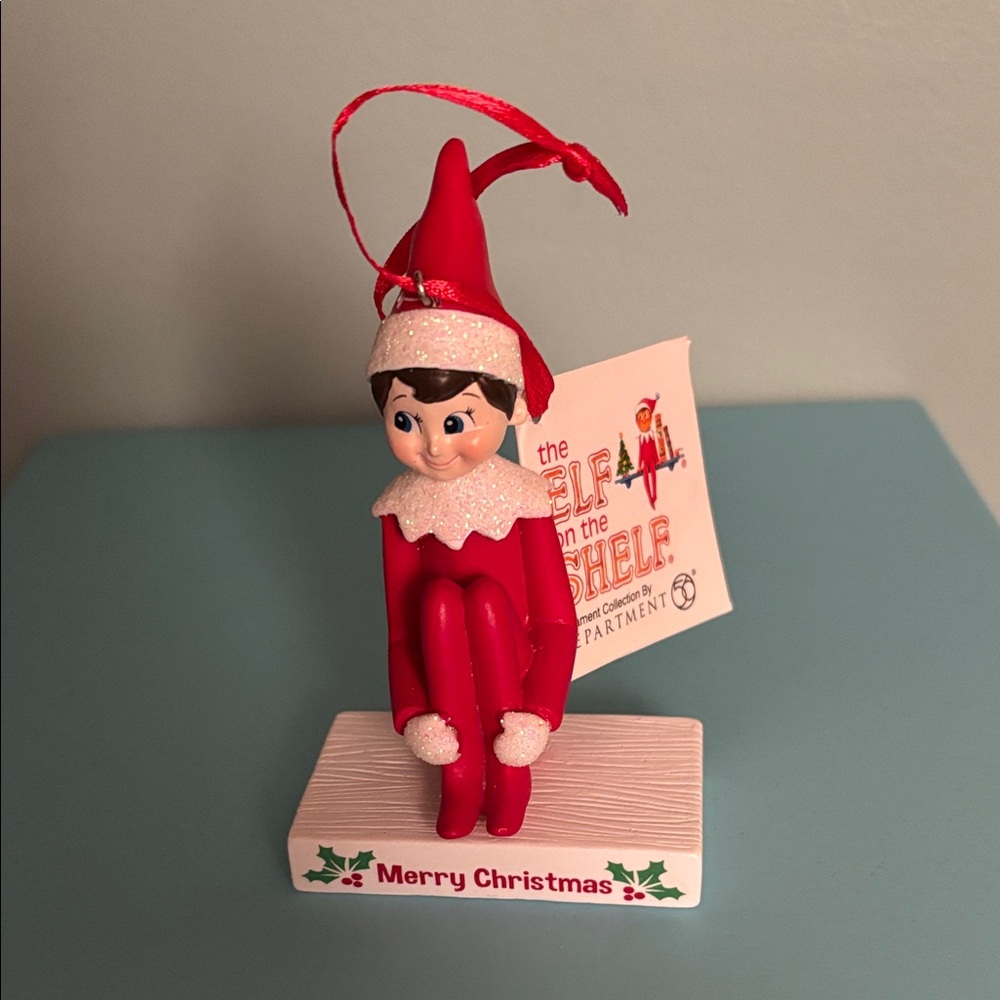 Red Elf on the Shelf Christmas Ornament